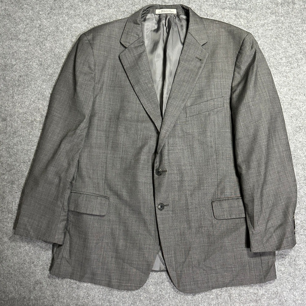 Joseph Abboud 1402/4 Blazer 46S Grey Tollegno 1900 Super 120s Wool